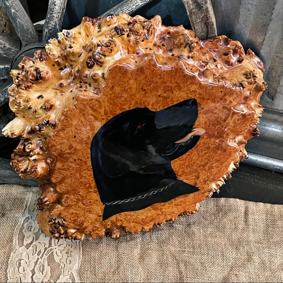 Birds Eye Maple Burl Wood Slab Raw Edge Lab Painting Varnish Wall Art Oregon - Picture 4 of 12